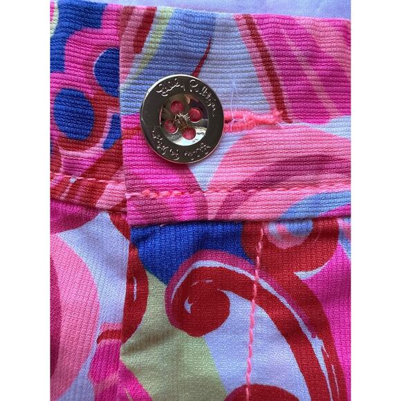 Lily Pulitzer The Walsh Short Cotton in Pink/ Blue Print Size 4 - Picture 3 of 6